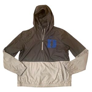 Nike DUKE Blue Devils Blue and Gray Half Zip Windbreaker Size Medium